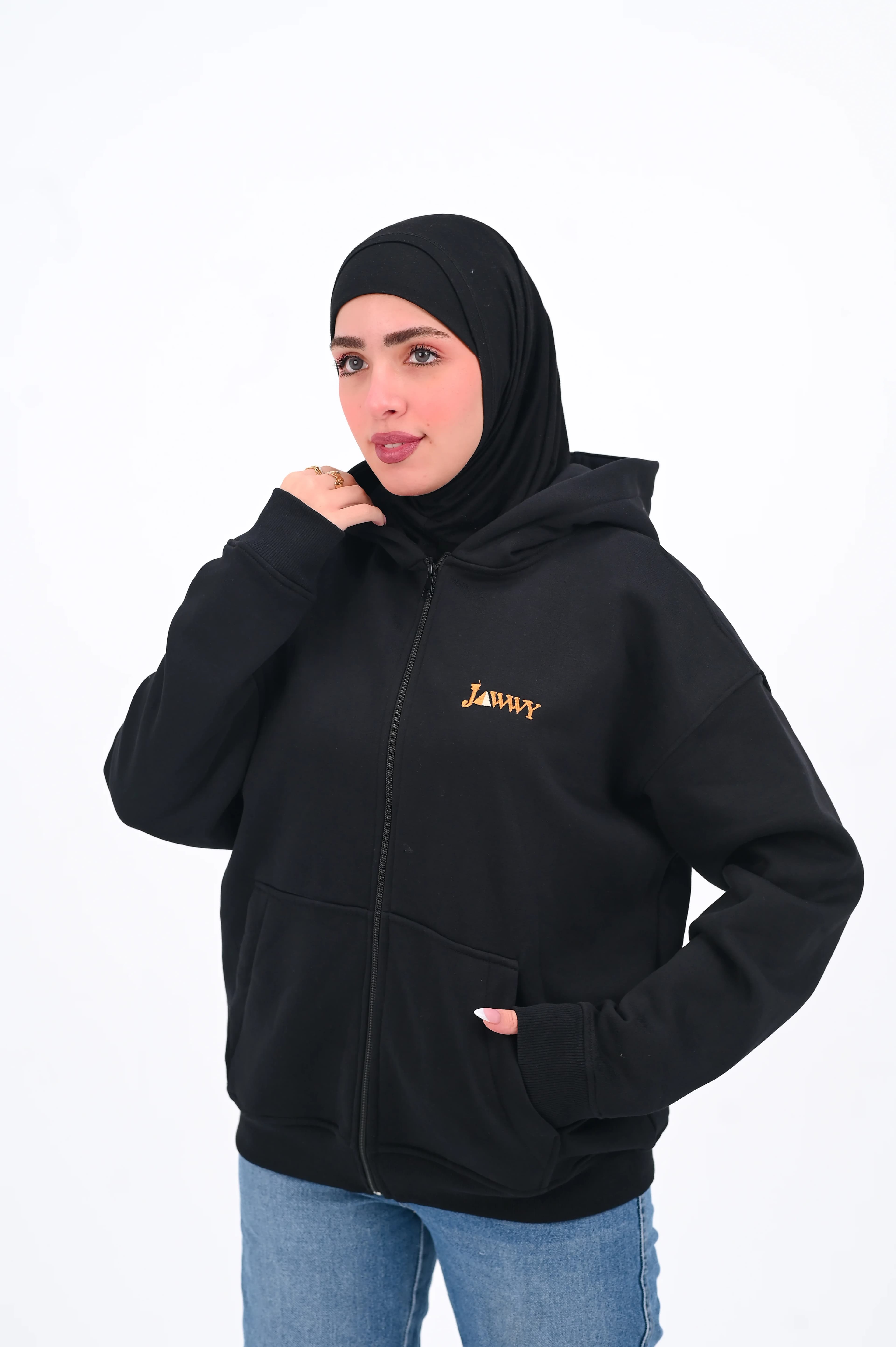 JAWWY Oversized Zip Hoodie