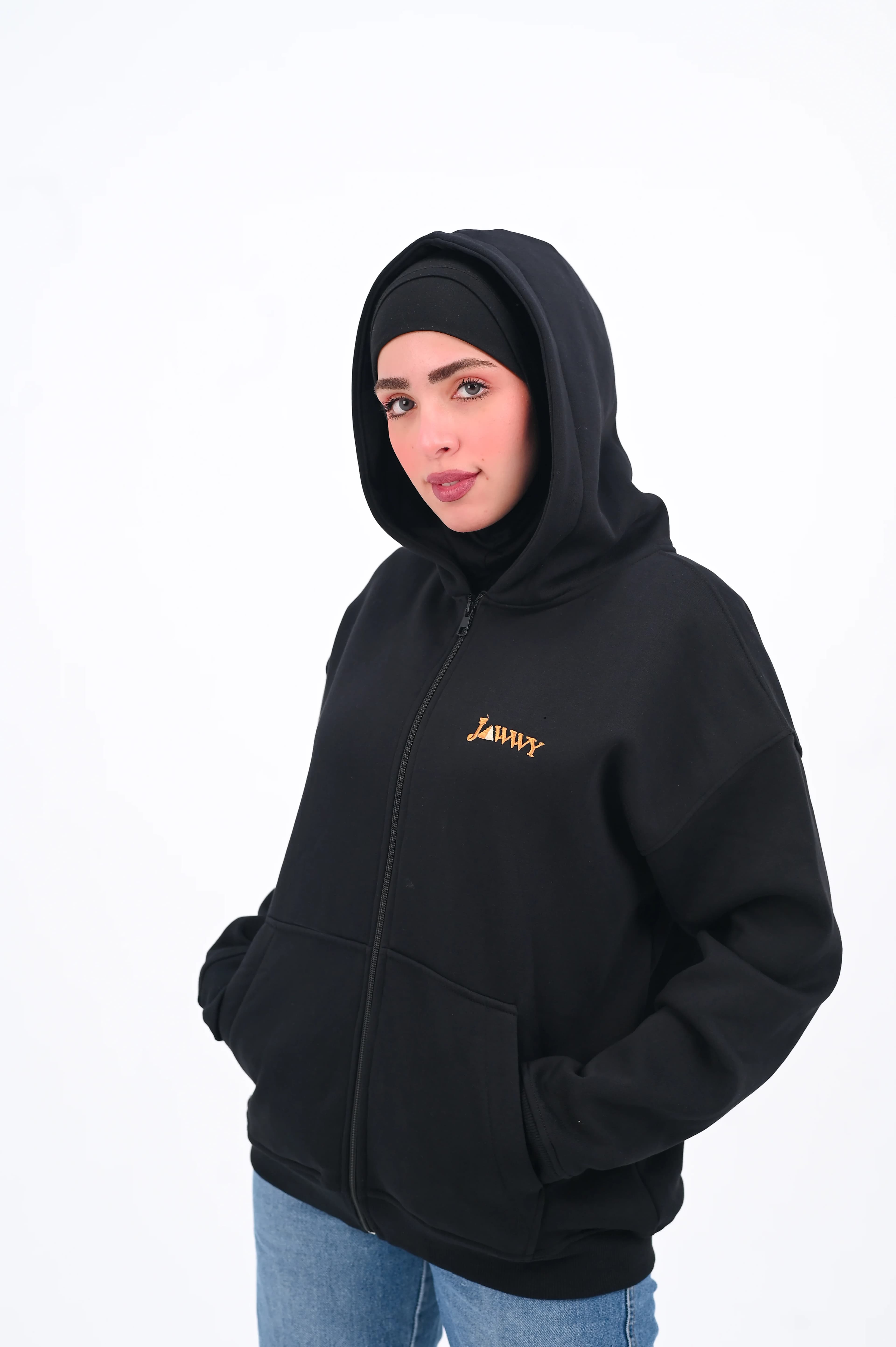 JAWWY Oversized Zip Hoodie