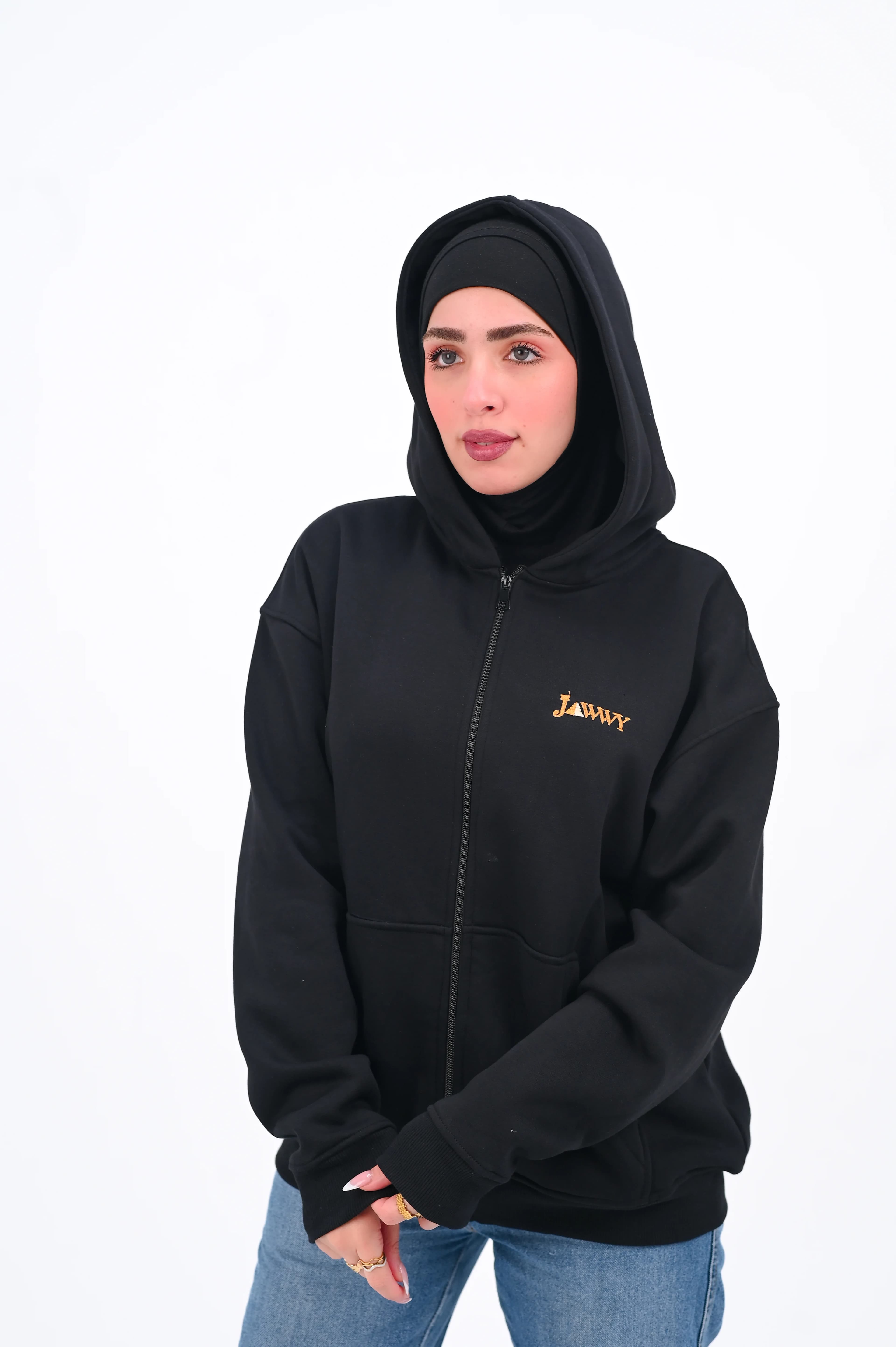 JAWWY Oversized Zip Hoodie