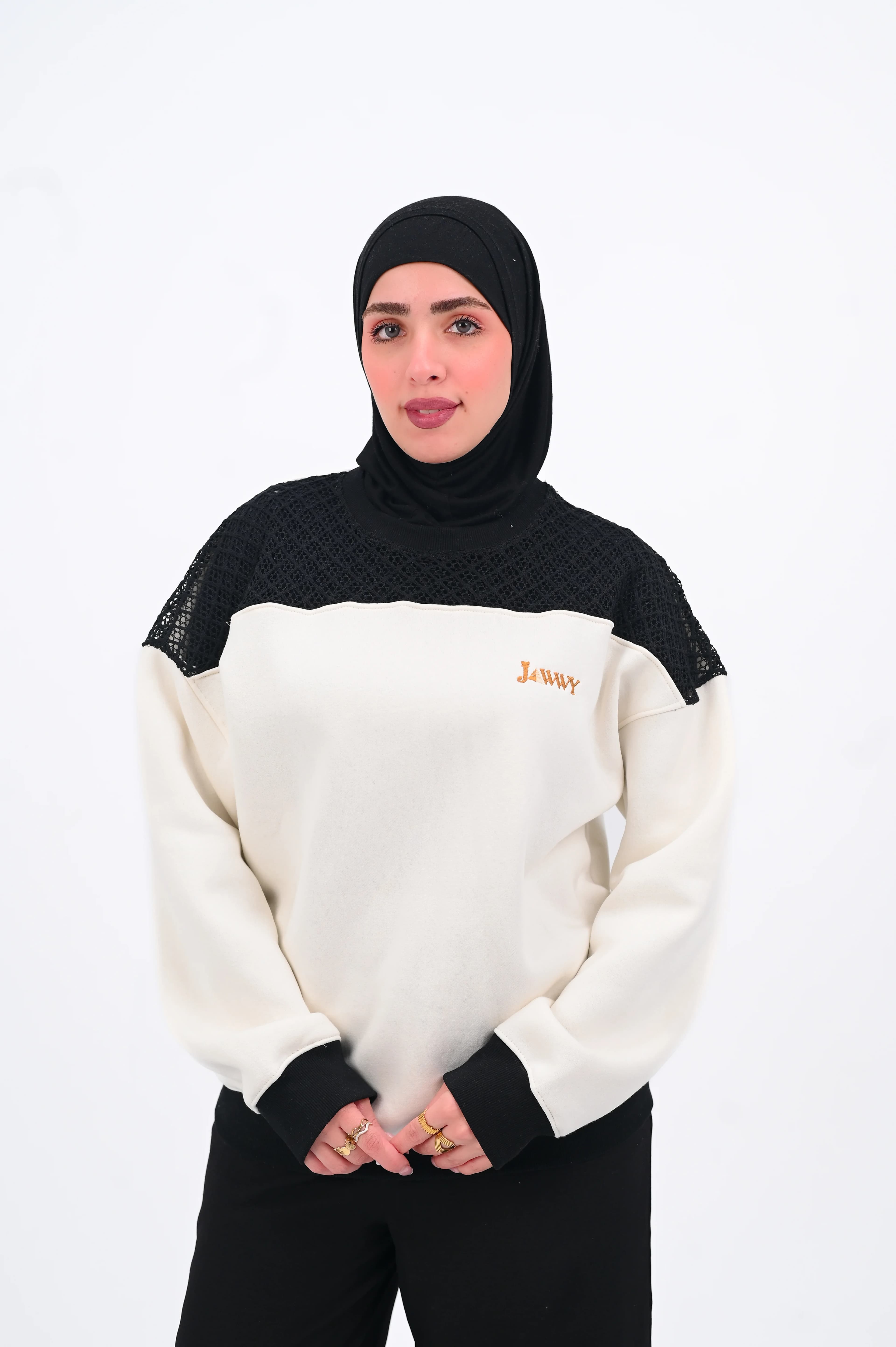 JAWWY Oversized Mesh Hoodie
