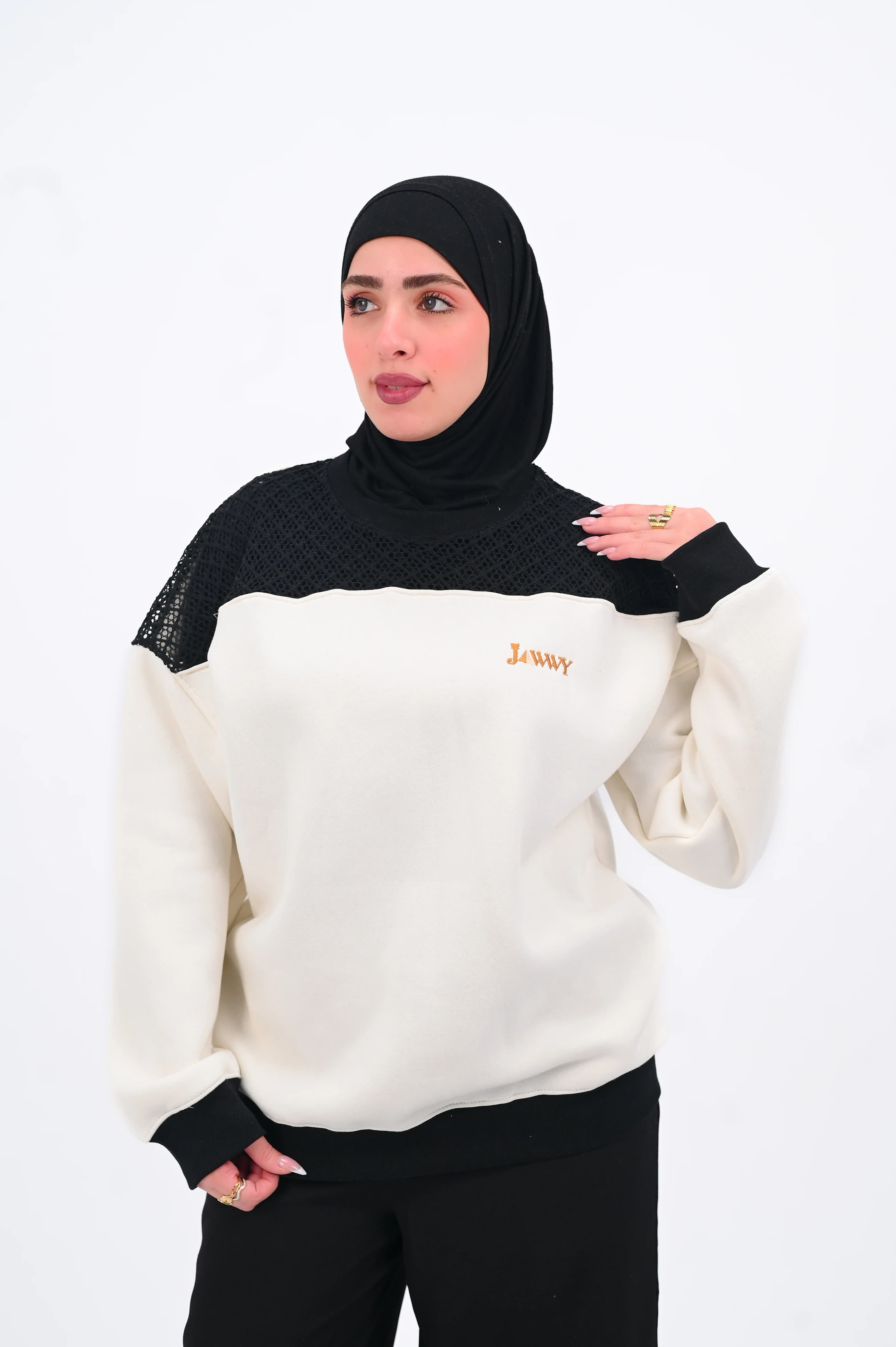 JAWWY Oversized Mesh Hoodie