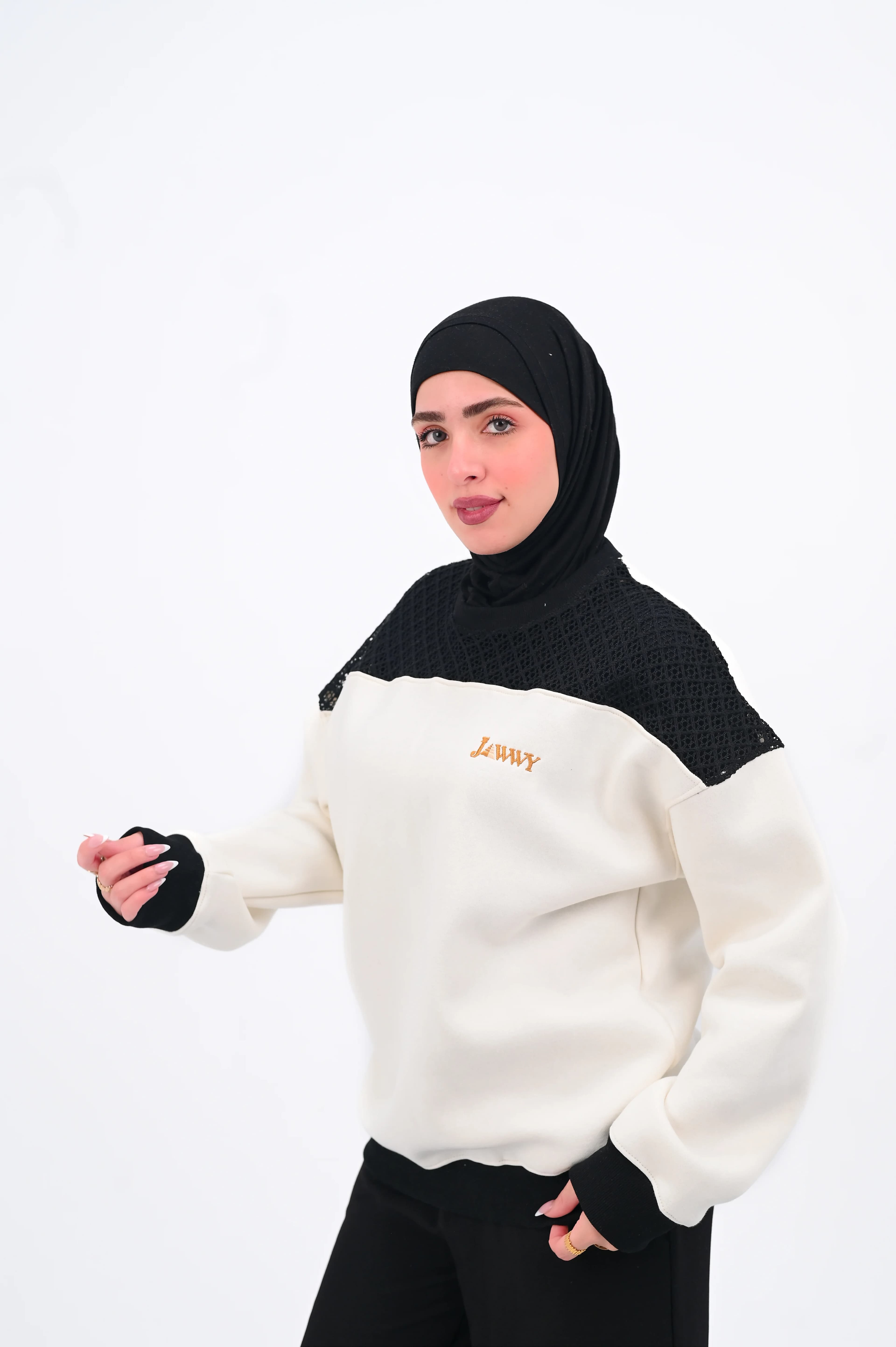 JAWWY Oversized Mesh Hoodie