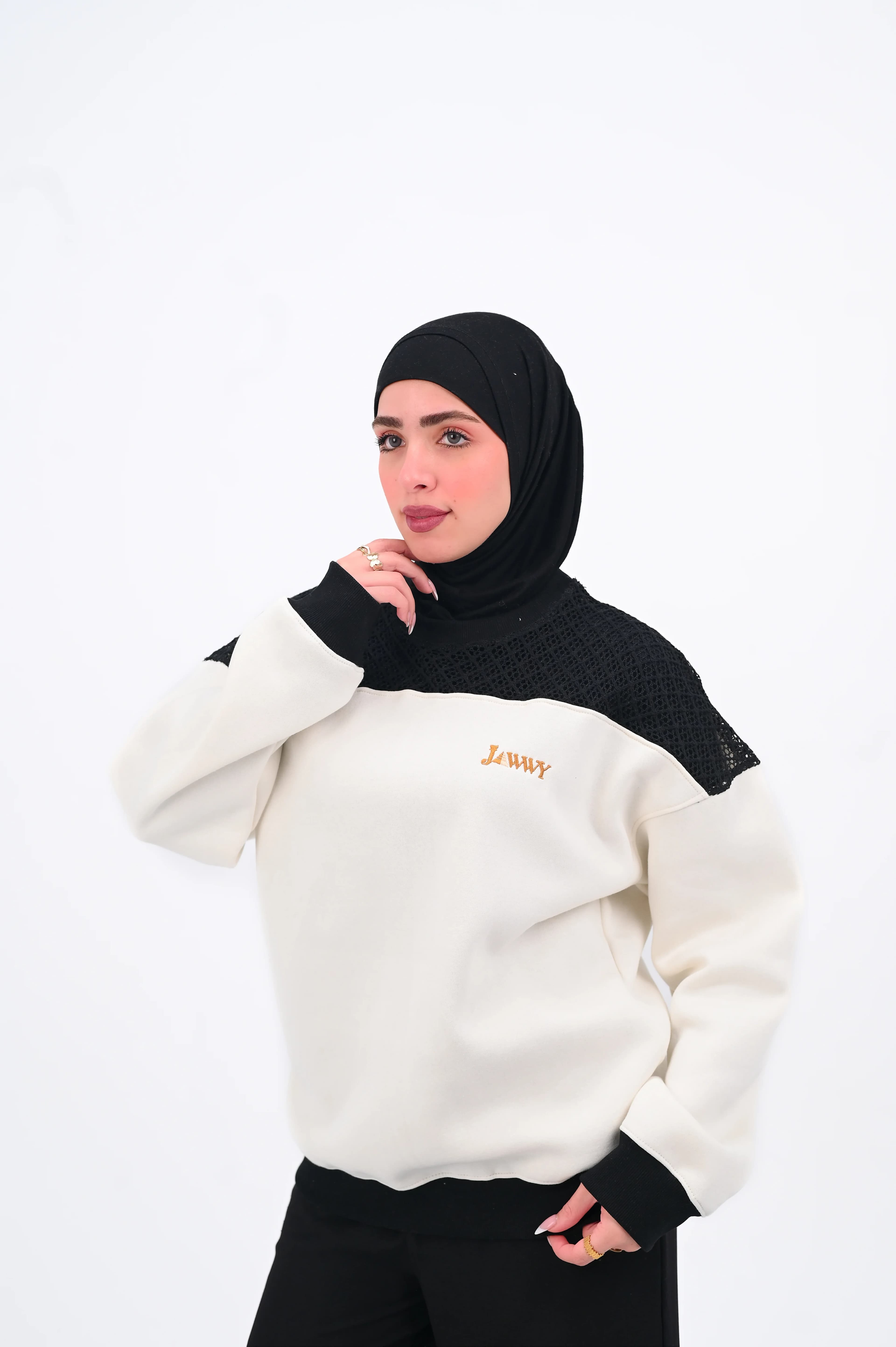 JAWWY Oversized Mesh Hoodie