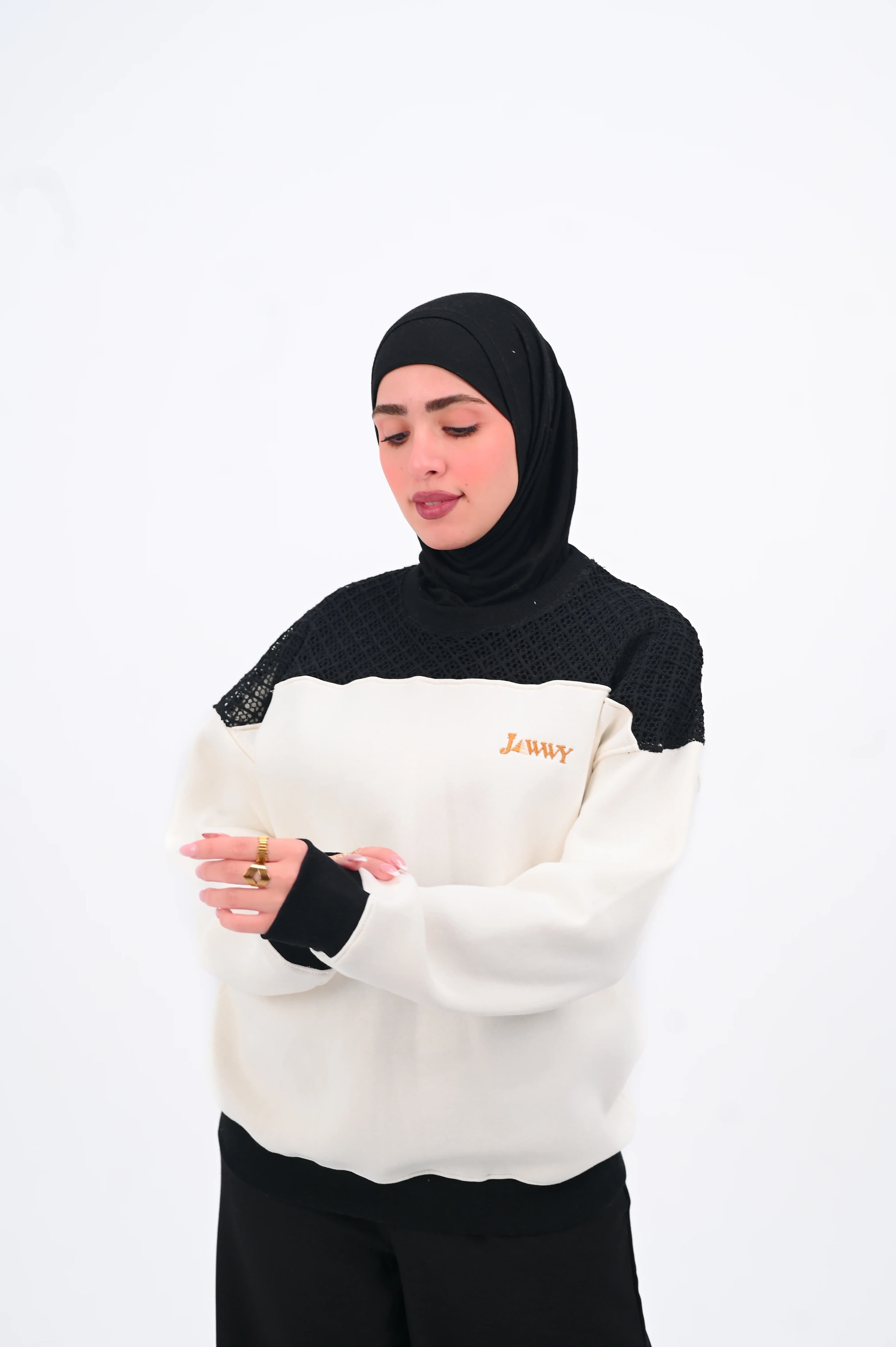 JAWWY Oversized Mesh Hoodie